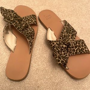 A NEW DAY LEOPARD SLIP ONS
